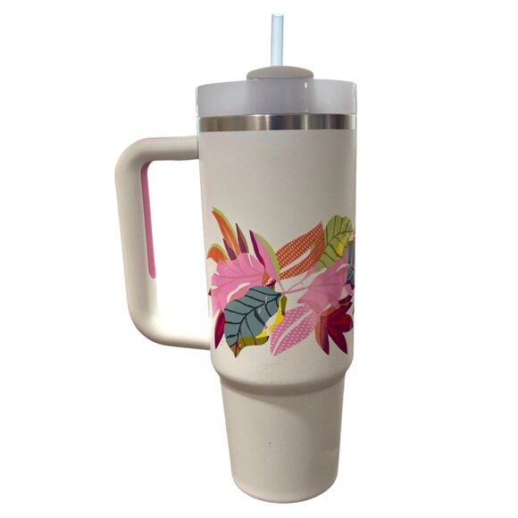 Stanley The Mothers Day Quencher 30oz Tumbler Floral White Pink - Picture 2 of 5